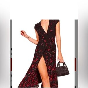 $248 Reformation Carina Midi Wrap Dress size xs